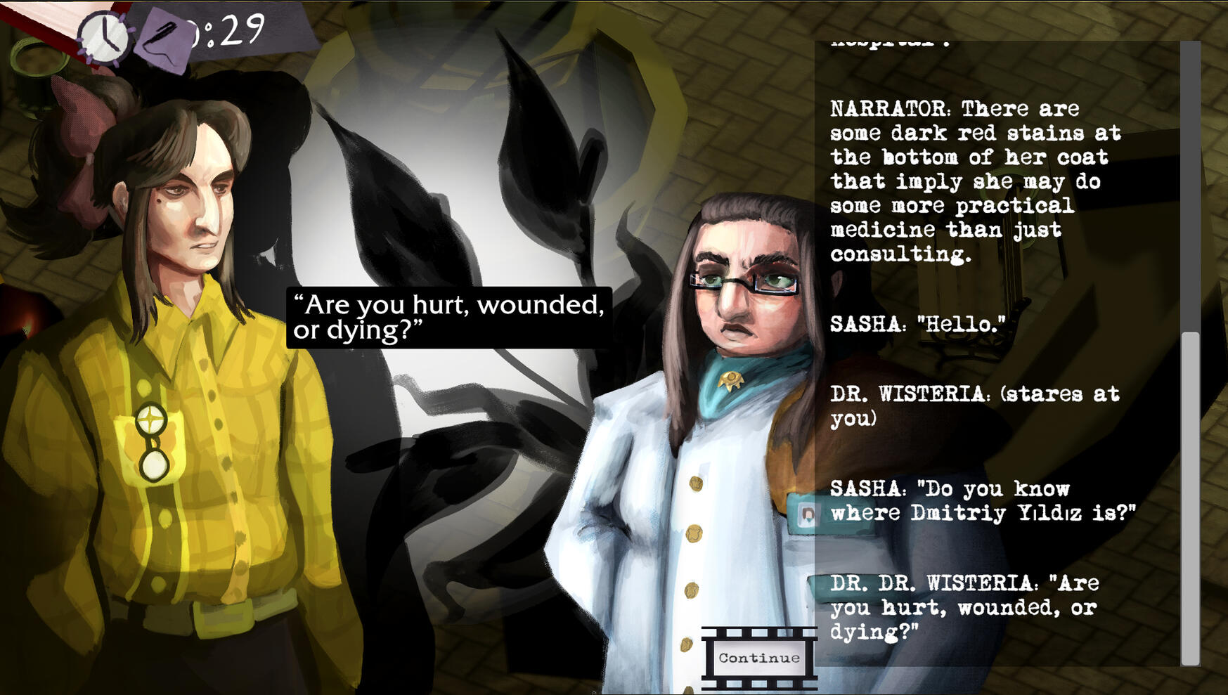 Example of dialogue I wrote